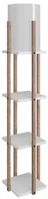 Stojacia lampa v bielo-prírodnej farbe (výška 135 cm) Nora – Opviq lights