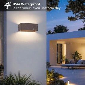 Brilagi - LED Vonkajšie nástenné svietidlo DONNANI LED/7W/230V 20 cm hnedá IP44