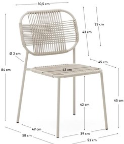 Béžová kovová záhradná stolička Talaier – Kave Home