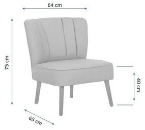 Tmavomodré kreslo Monn Way – Balcab Home