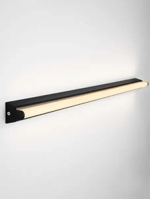 LED čierne nástenné svietidlo Endo 82