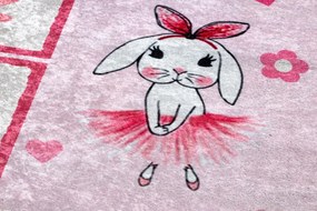 AKCIA: 120x170 cm Detský kusový koberec Junior 51828.802 Ballerina pink, ružová, detská izba, Dywany Łuszczów