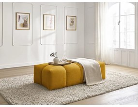 Ženilková podnožka v horčicovej farbe Everest – Bobochic Paris