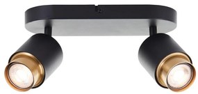 Brilliant - LED bodové svietidlo COVELO 2xGU10/5W/230V čierna/zlatá