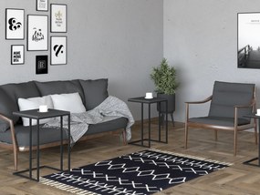 Set 3ks. konferenčných stolíkov Vudema (čierna + antracit). Vlastná spoľahlivá doprava až k Vám domov. 1094342