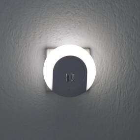 ACA Lighting Nočné svetlo do zásuvky 1W/4000K/IP20/2xUSB