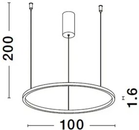 LED luster Tarquin 100 biele