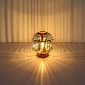 Globo 15368T - Stolná lampa HILDEGARD 1xE27/60W230V bambus