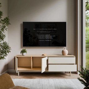 TV stolík QUENTIN dub + kašmír 160 cm