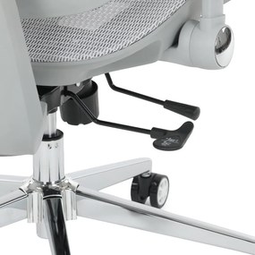 Kancelárska ergonomická stolička PORTE — sieťovina, sivá