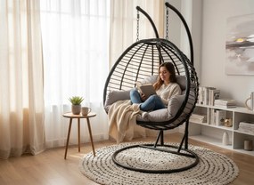 Dvoumístné závěsné křeslo Gaspar šedé