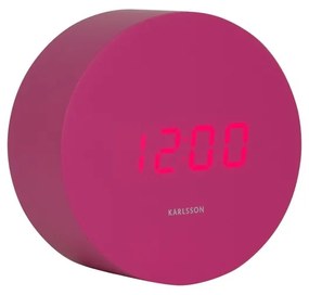 Karlsson 5981BP dizajnové LED hodiny s budíkomružové, pr. 9 cm