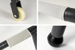 Garthen 60470 Záhradné ležadlo so strieškou a kolieskami - 202 x 139 x 152 cm