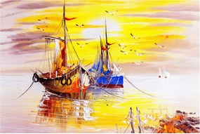 Obraz - Maľba loďou (90x60 cm)