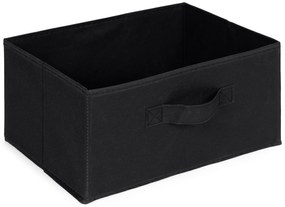 ModernHome Policový textilný organizér s 3 výsuvnými košíkmi loft čierny ModernHome