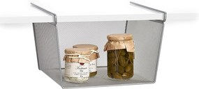 Zeller Present Kovový závěsný přídavný koš pod polici, šedá mřížka, 29x26 s výškou 19cm, MESH
