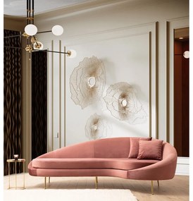 Svetloružová pohovka 255 cm Eses – Artie