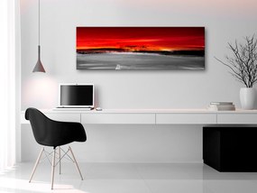 Artgeist Obraz - Crimson Landscape (1 Part) Narrow Veľkosť: 120x40, Verzia: Premium Print