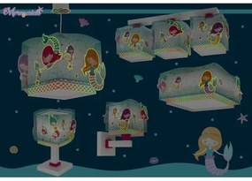 Dalber 63449 - Detské nástenné svietidlo MERMAIDS 1xE27/60W/230V