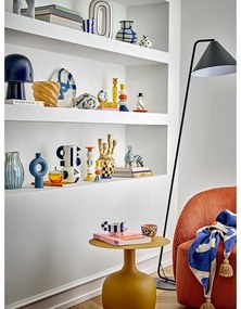 Oranžové menčestrové kreslo ušiak Pradi – Bloomingville