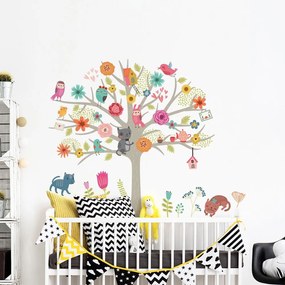 Sada detských samolepiek na stenu Ambiance Scandinavian Tree