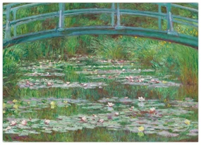 Sklenený obraz - Claude Monet, The Japanese Footbridge, reprodukcia (70x50 cm)