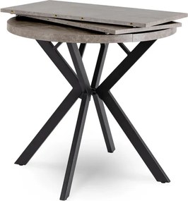 Stôl FRANCO 80–160 cm betón/čierny