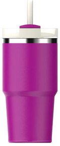 Ružová termoska so slamkou z nehrdzavejúcej ocele 600 ml Quencher H2.0 FlowState Tumbler Violet Blossom – Stanley