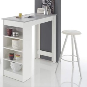 Sconto Barový stôl MOJITO beton/biela