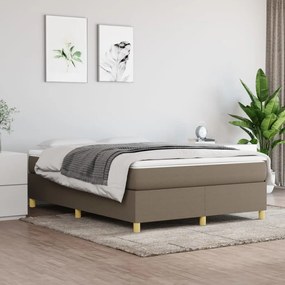 Posteľný rám boxspring s matracom sivohned 140x200 cm látka 3144526