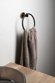 Sapho Sapho, LARISSA držiak uterákov kruh, čierna/medená matná, WS006BC