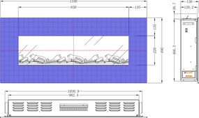 Aflamo elektrický krb Albion 42 Čierny