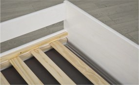 Sconto Posteľ s výsuvným lôžkom TRULA biela, 90x200 cm