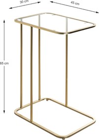 Prístavný stolík Sagres, zlatý