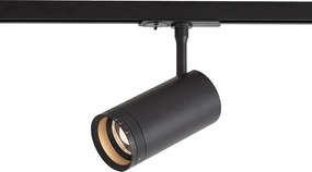 Moderný čierny reflektor pre 1-fázový koľajnicový systém vrátane LED otočného a naklápacieho - Iconic Zoom