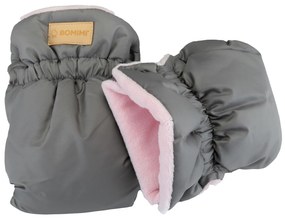 Bomimi FLAF PREMIUM rukavice na kočík, grey-pink