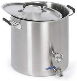 Nerezový hrniec s výpustným ventilom, 360 x 360 mm, 36 l