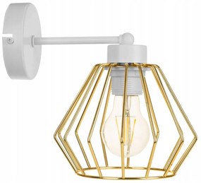 Nástenné svietidlo Nuvola 1, 1x zlaté drôtené tienidlo, (výber z 2 farieb konštrukcie)