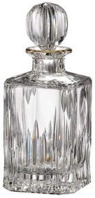 Bohemia Crystal ručne brúsená karafa na whisky Prisma Line Gold 800ml