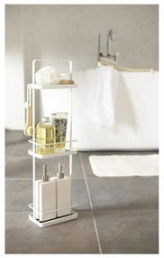 Biely stojan do kúpeľne s 3 policami YAMAZAKI Takamtsu