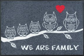 We are family- sivá rohožka 50x75 cm