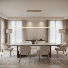 Toolight Toolight, LED stropné svietidlo 200cm, 48W, 4000K, APP1697-CP, zlatá matná, OSW-07893