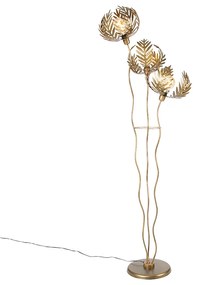 Vintage stojaca lampa zlatá 182 cm 3-svetlo - Botanica
