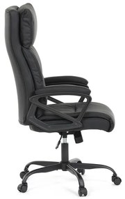 Autronic BONTEC Kancelárske kreslo, hojdací mechanizmus, čierna ekokoža, KA-Y346 BK Farba: Čierna