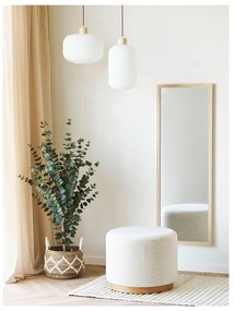 Béžový taburet z textílie buklé Daisy – House Nordic