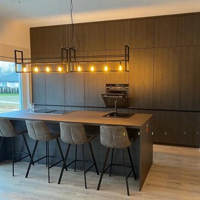 Inteligentné závesné svietidlo čierne s poličkou vrátane 4 Wifi A60 - Cage Rack