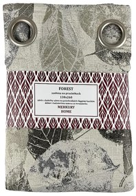 Záves Forest béžová na priechodkách 138x260