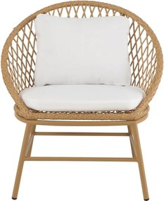 Béžové ratanové kresielko Zayo Beige - 59*74*81cm