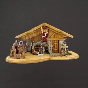 AMADEA Drevený betlehem BEZ FIGURÍK 60 cm