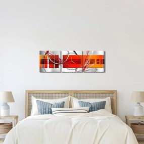 Abstraktný obraz (s hodinami) (90x30 cm)